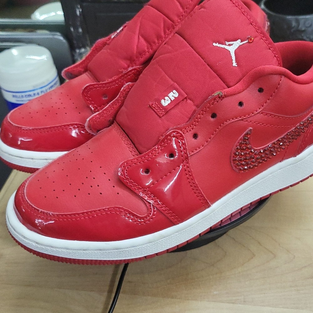 Boys Air Jordan 1 Low Bg 553560-601 University Red